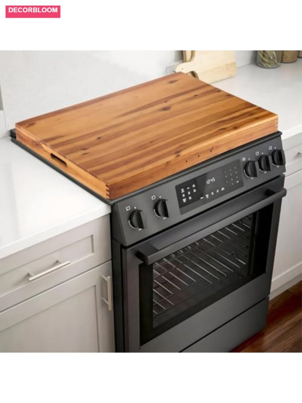 Acacia Wood Stove Top Cover Noodle Board for Gas & Electric Stove